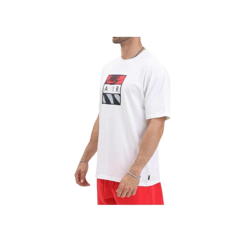 Nike Letter Brand Logo Print Round Neck Drop Shoulder Loose Short Sleeve T-Shirt Men T-Shirt White HJ0578-100