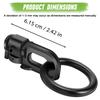 6PCS L Track Double Stud Tie Down Fitting with O Ring For Track Rail For Truck Bed Trailer Cargo Control Pickup RV ATV