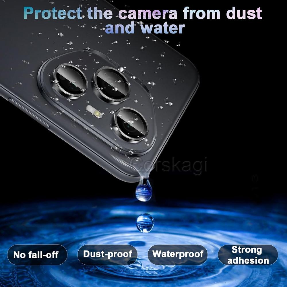 3Pcs Honor 400 Pro Metal Ring + Tempered Glass Camera Protector Lens Honor 400Pro Protection Film