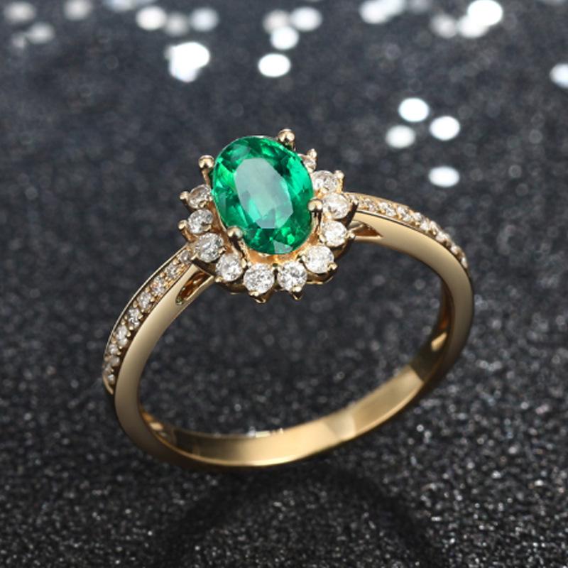 Sace Gems Classic Copper Alloy Zircon Ring Ladies Jewelry Wedding Promise Party Gift
