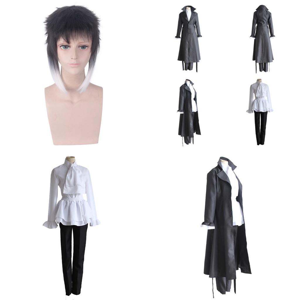 Classic Black And White Bungo Stray Dogs Akutagawa Cosplay Uniform For Anime Fans