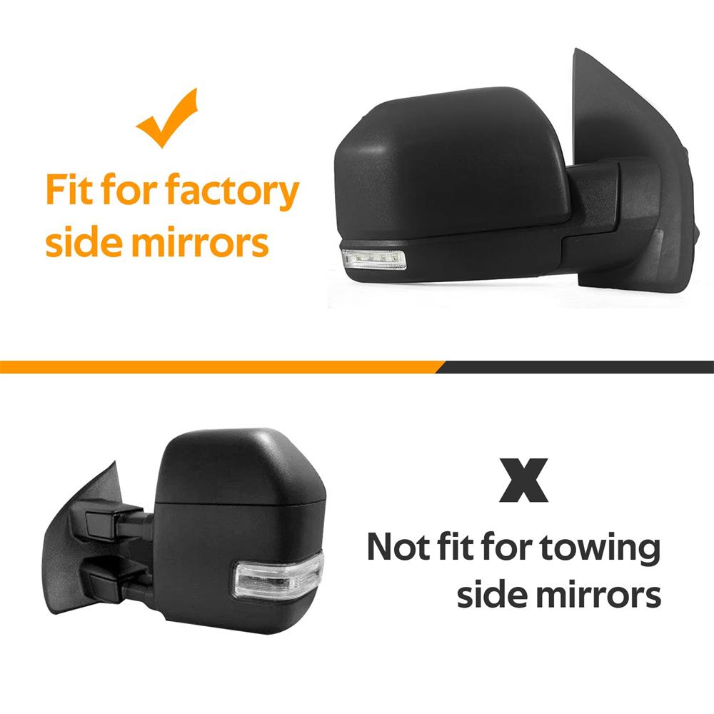 Für 2015-2020 Ford F150 LKW Ersatzspiegelabdeckungen Kappe Chrom