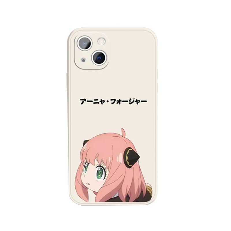 Anime SPY FAMILY Couple Silicone Phone Cases for iPhone 15 13 14 12 11 Pro Max Mini X XR XS 7 8 Plus SE Anya Forger Covers Bags