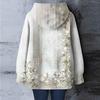 Women's Floral Print Loose Casual Long Sleeved Hooded Sweatshirt