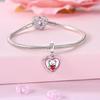925 Silver Charm Beads Love Heart Charms Pendant Fit Bracelet DIY Women Valentine's Day Jewelry Gift
