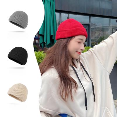 Warm Melon Skin Hat for Going Out In Winter, Knitted Hat for Women, Knitted Hat for Men, Solid Color, Versatile Couple Pullover Hat
