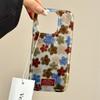 INS Vintage Blended Flowers Phone Case for iPhone 11 12 13 14 15 16 Pro Max SE XR X XS 7 8 Plus 16e Vortex Pattern Soft Cover