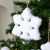 Soft-Furred Snow Crystalloid Christmas Tree Multiple Purpose Celebratory Adornment Environmentally Safe Design for Winter Festivities