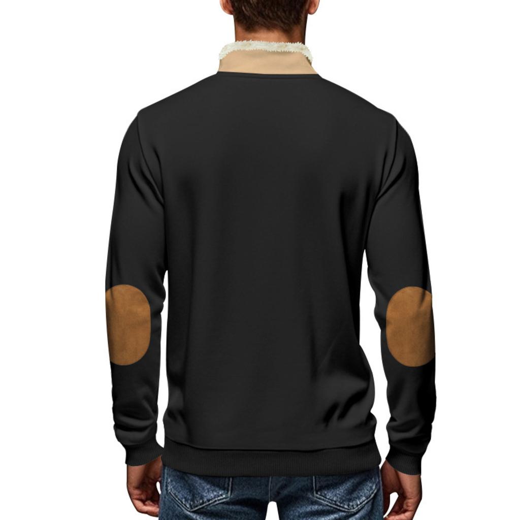 Men's Half Zip Stand Collar Sweatshirt for Outdoor Sports Casual Wear