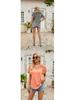 European and American Women's Solid Color Mesh Ruffle Short Sleeve T-shirt