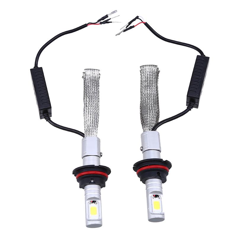 1 Pair Auto Car Headlight Bulbs Waterproof Surper Bright 6500K White External Light 9004/9007