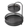 Fruit Basket Vegetables Basket Bowl 2 Layer Organizer Non Slip Mesh Fruit Bowl Storage Stand Holder, for Living Room Veggie