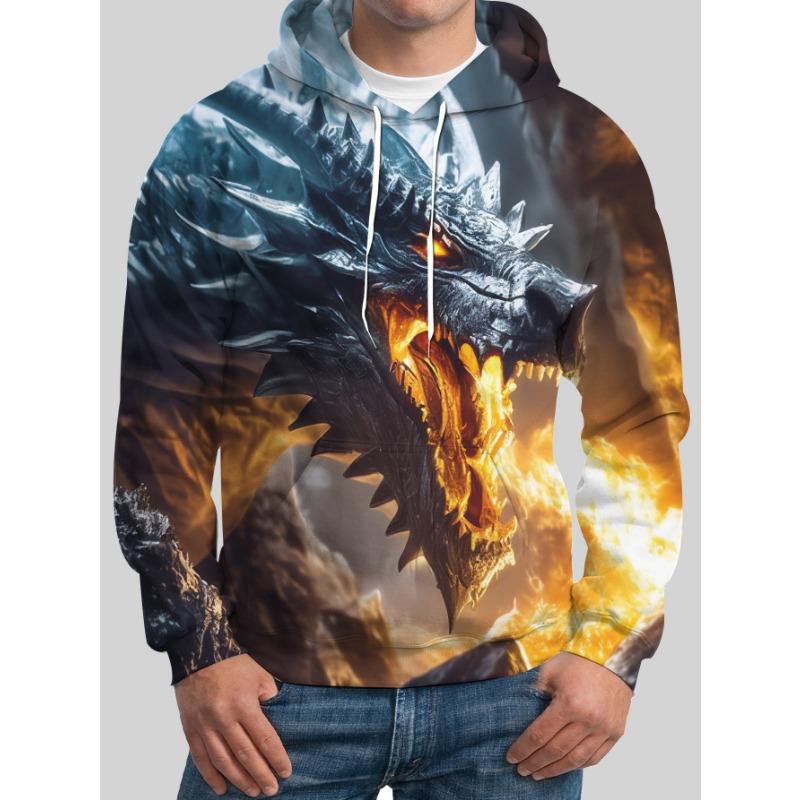 

Мужская 3D-печатная модная толстовка с капюшоном и длинными рукавами для осени и зимы для мужчин M