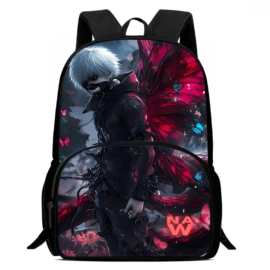 Kids Backpacks Anime Tokyo Ghoul Boys and Girls Student Birthday Gift Child School Bags Large Capacity Camping Durable Rucksack