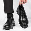 Fashion2024 Newly Men Black Slip-On Leather Shoes Soft Anti-slip Driving Shoes Man Spring Moccasins Social Flat Dress Formal Wear Shoes