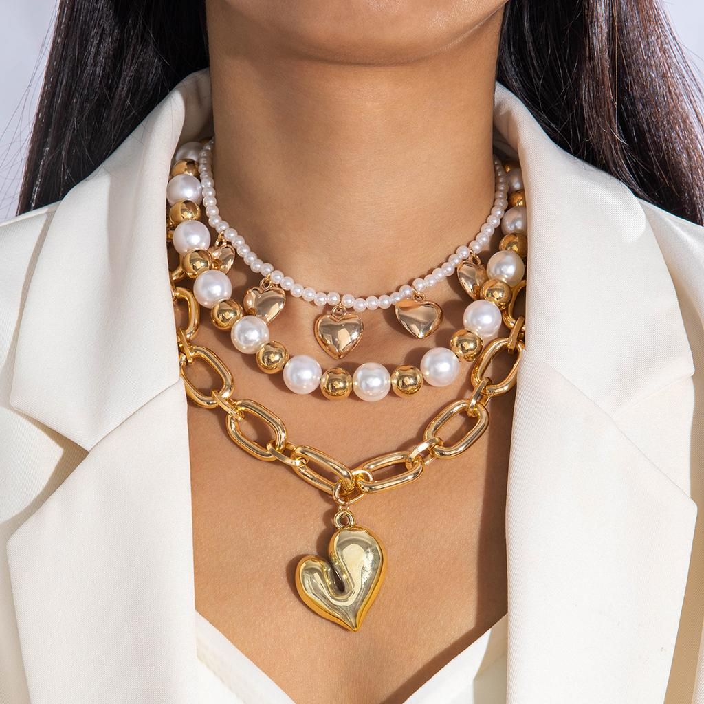 Letter Splicing Collarbone Chain European and American Style Geometric Rectangular Necklace Necklace Necklace Jewelry Women