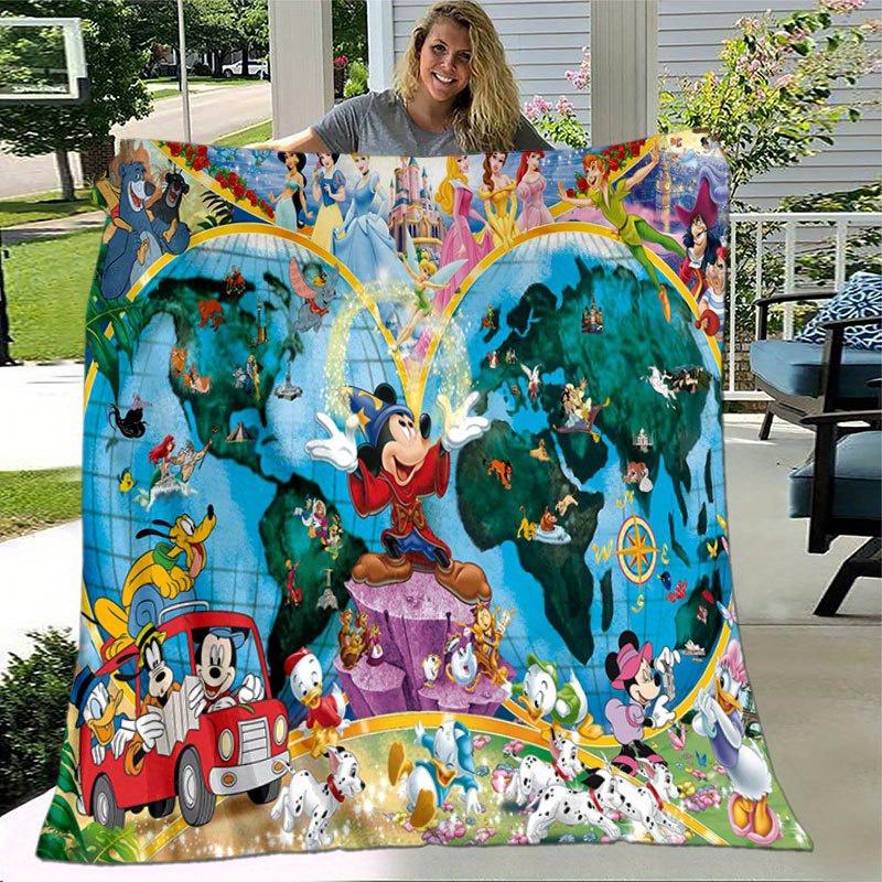 Mickey & Minnie Blanket  Soft, Warm Flannel Throw for Couch, Bed, Travel, Camping | All-Season Cozy Nap Blanket Christmas Décor