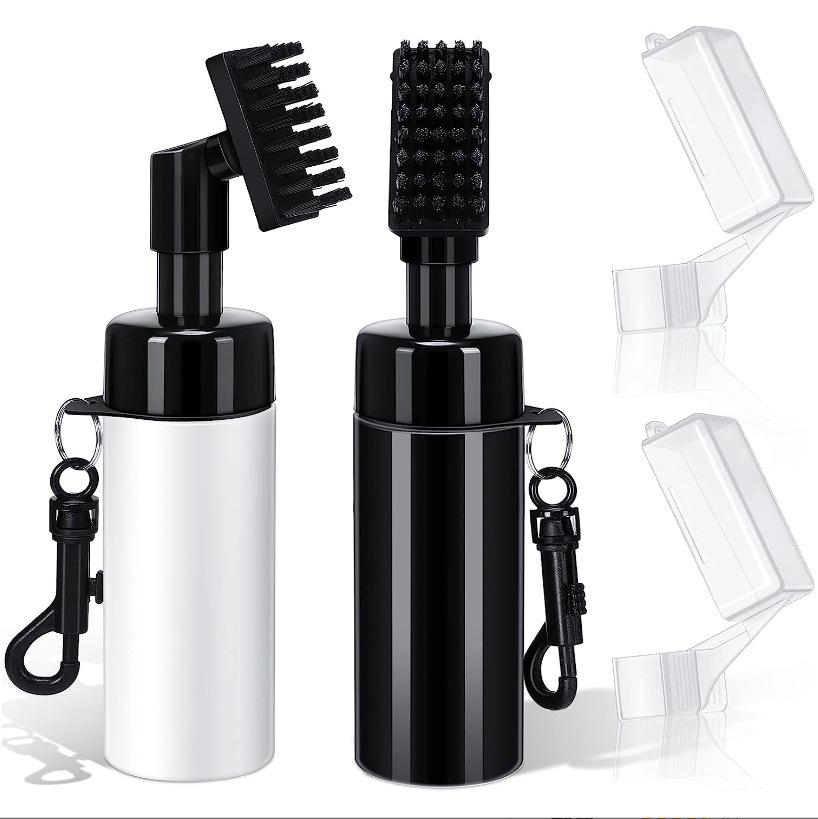 Golf Club Cleaning Brush with Press-Type Spray Bottle for Club Head and Groove Cleaning