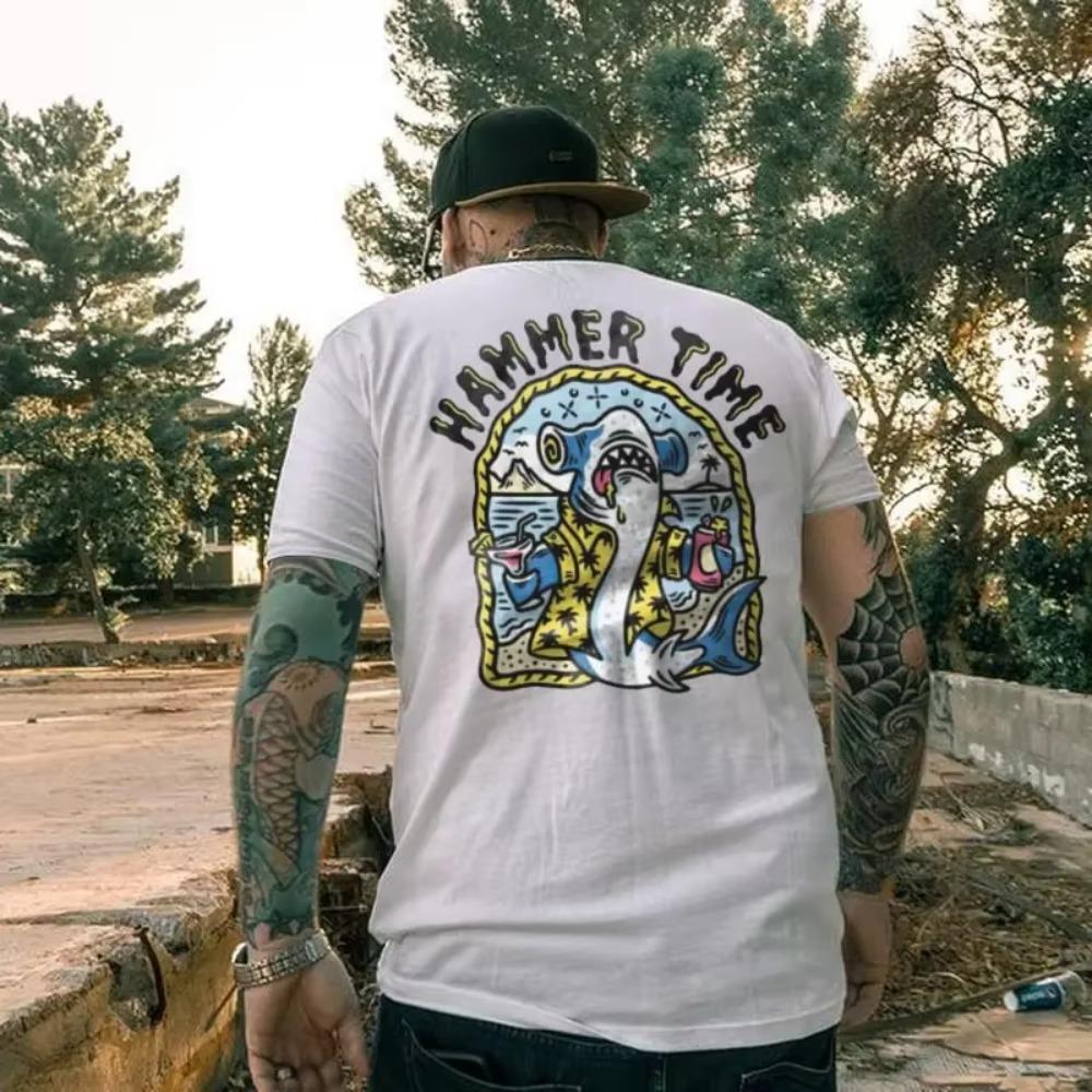 2024 Herren Sommer 3D Muster Bedrucktes Grafik Hipster High Street High-End T-Shirt Mann Kurzarm Mode Fallow Stil Custom