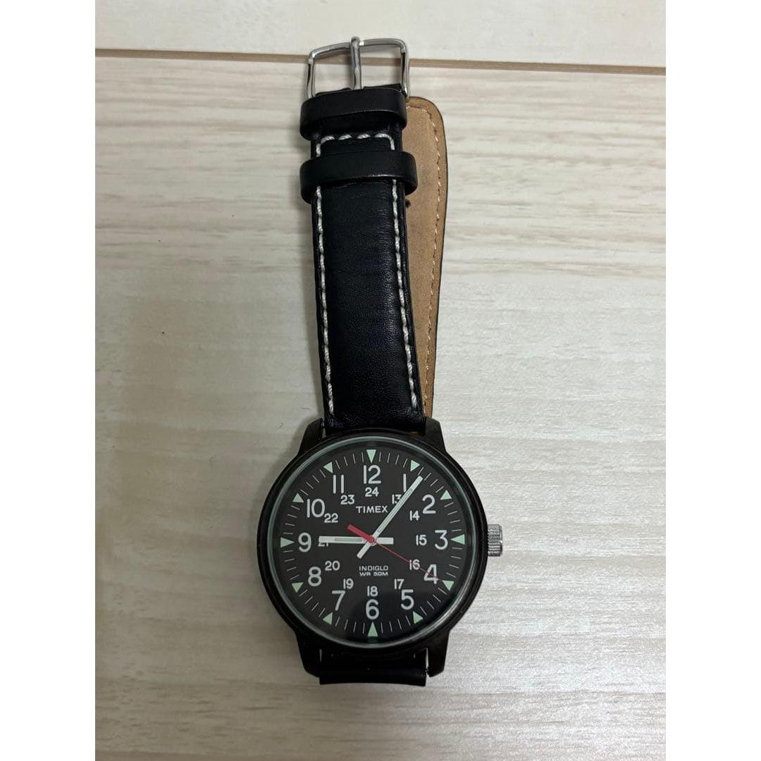 Used TIMEX Indiglo WR50M Quartz Watch Leather Strap