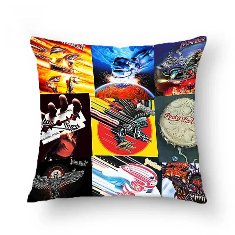 Judas-Priest Kissenbezüge Dekorative Sofakissen Beidseitig bedruckter Kissenbezug 45*45 Kissenbezug Kissenhüllen Zuhause