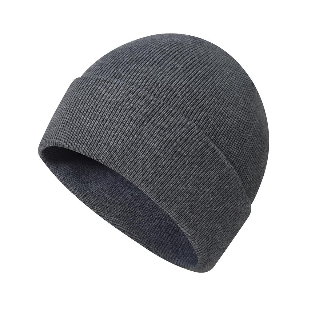 Men's and Women's Thermal Knitted Beanie Warm Woolen Hat Windproof Cold-Weather Cap Cotton Beanie Round-Crowned Knitted Hat