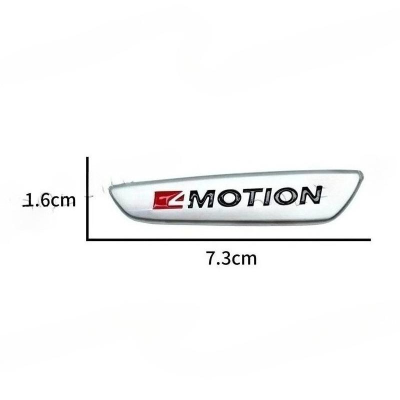 2 Stück/Set 4 MOTION 4motion Logo Emblem Auto Kotflügel Seitenabzeichen Heckstoßstange Kofferraum Aufkleber Für VW Polo Golf Passat Tiguan