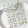 Fresh Four-Leaf Clover Plaid Jelly Stickers - Lucky Bag DIY Girly Heart Theme for Summer