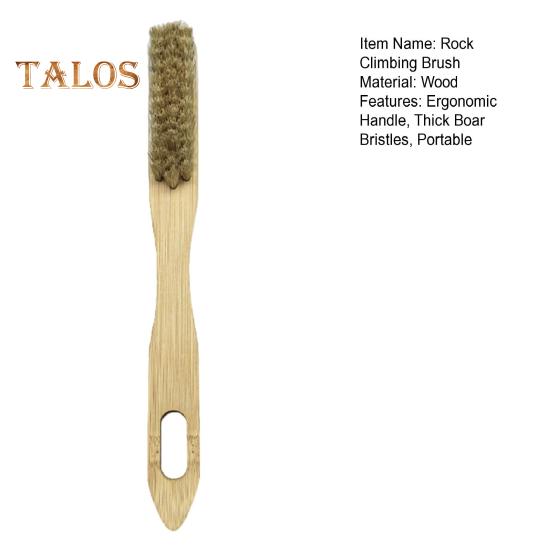Dřevěný kartáč na lezení po skalách Ergonomická rukojeť Silné kančí štětiny Přenosný Vnitřní Venkovní Lezení Boulderingový kartáč Čisticí nástroj