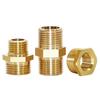 Brass Pipe Hex Nipple Fitting Quick Coupler Adapter 1/8 1/4 3/8 1/2 3/4 1 Male To Male Thread Thickened Barb Grease Quick Plug
