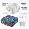 VIKAMA Cute Jurassic Dinosaur Fleece Blanket,3D Stuffed Look Print Toddler Bed Cover,Kids Room Decor All Season Nap Throw