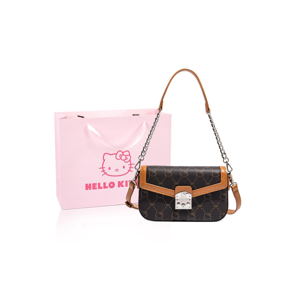 New Sanrio Hello Kitty PU Shoulder Bag Regular Women's Ecru/Khaki/Coffee SHHF41410