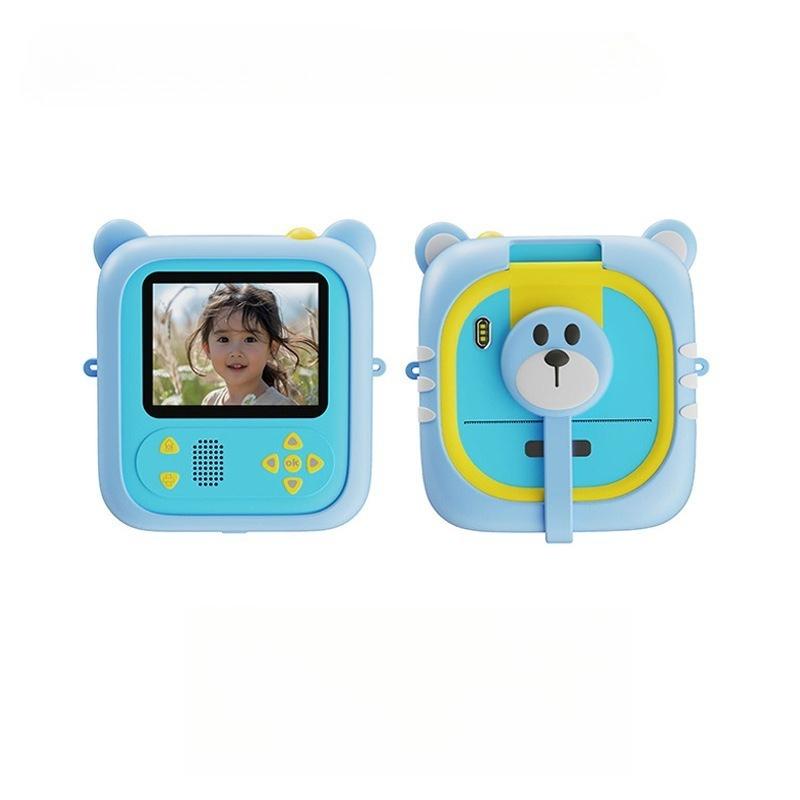 New Children's Photo Printing Camera Prints Thermal Paper Photos in Time Cartoon Flip Lens Multi-color Printing Paper HD Video