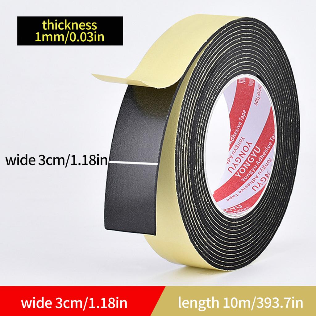 Door Window Sealing Strip Self Adhesive Sound Insulation Windproof Dust Proof Sponge Seal Strip Acoustic Foam Home Accessories