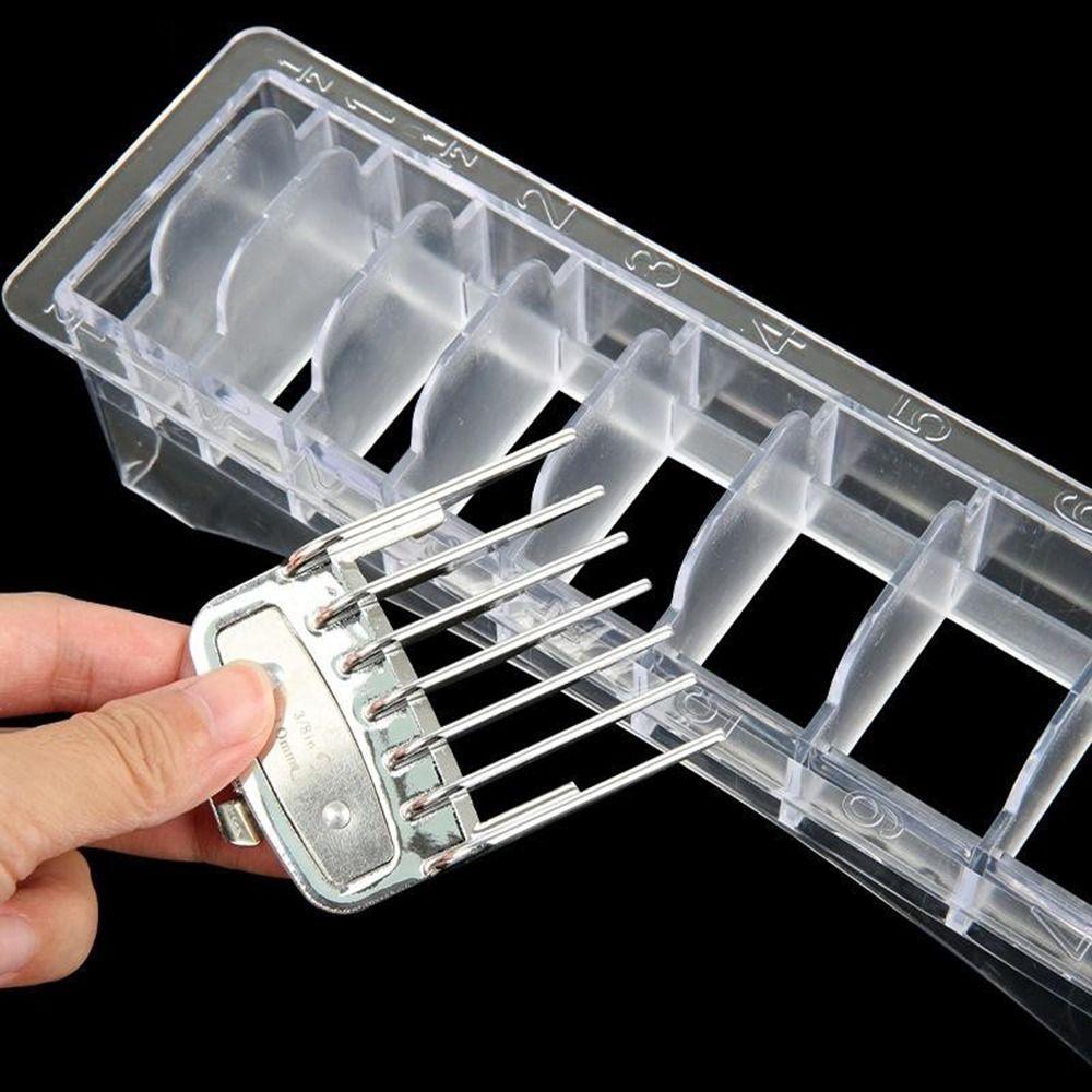 Portable 10 Grid Limit Comb Storage Box Universal Transparent Hair Clipper Caliper Box Large Capacity Salon Hairdressing Tools