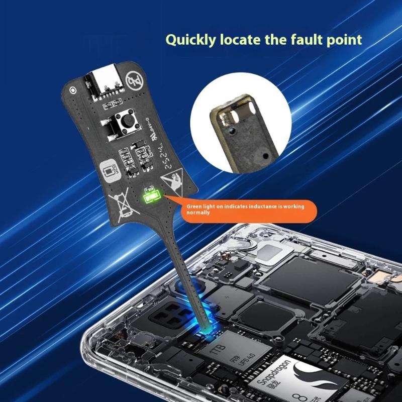 Accuracy Electromagnetic Inductance Tester For Quick Fault Finding In Electronic Circuits Green Light Sign