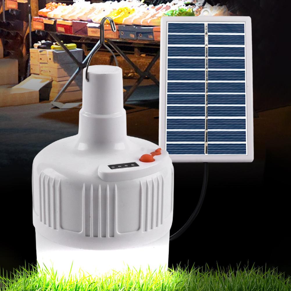 Portable Led Bulb Light IP65 Waterproof Portable Solar Lamp Bulb Solar Panel Outdoor Emergency Light for Camp Tent Night Fishing