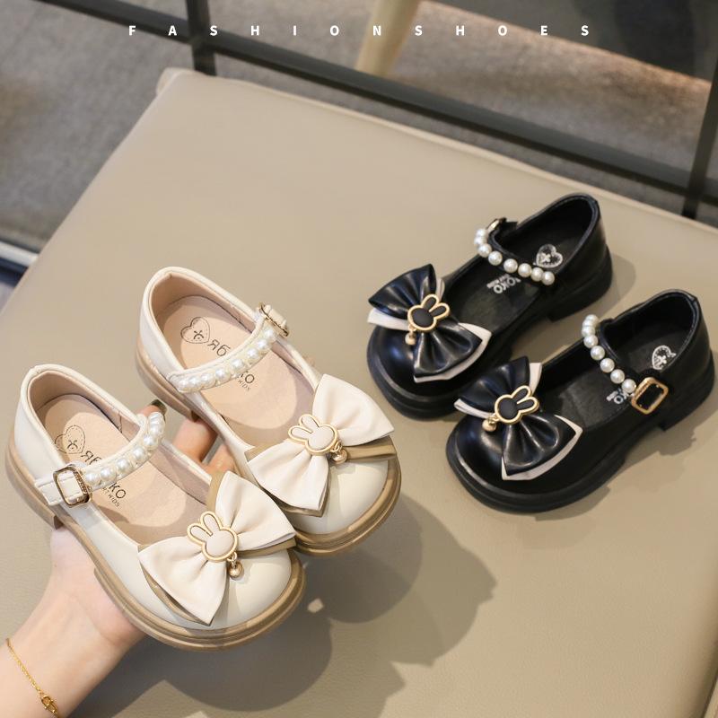 Girls Leather Shoes 2025 Spring and Autumn New Black Mary Jane Soft Sole Little Princess Girls Children Jk Single Shoes Summer Women