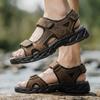 Classics Style Men Sandals Outdoor Walking Summer Shoes Anti-Slippery Beach Shoes Men Comfortable Soft Leather Sandals