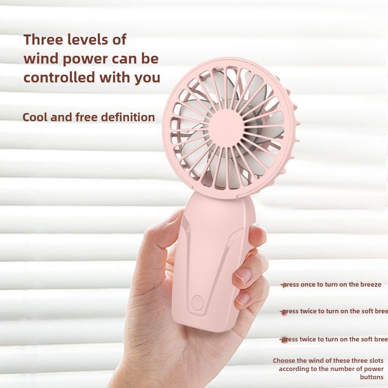 Portable Handheld Small Fan ABS Lightweight Cute Appearance USB Rechargeable Mini Fan for On Go Cooling Portable Mini Pocket Fan