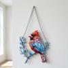 Birds Hanging Ornaments Acrylic Bird Window Decorations Colorful Sun Catchers for Christmas Trees Easter Parties Home Garden Patio Balcony Decor