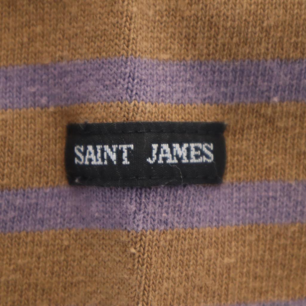 SAINT JAMES Made in France Border Pattern Long sleeve Boat neck Basque shirt Men's Used