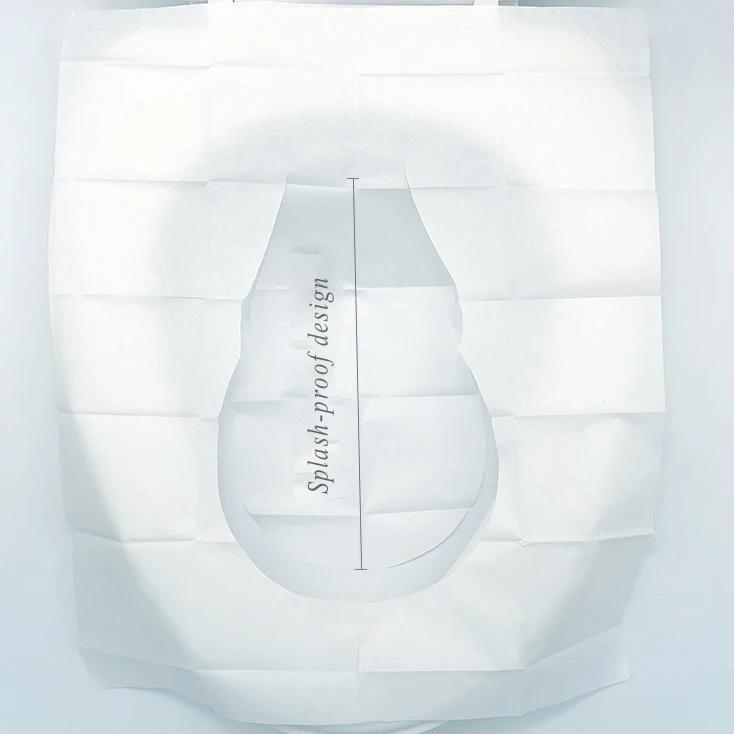 50 ST Engångstoalettsitsskydd Bärbart Rese Camping Hotell Badrum Nedbrytbart Vattentätt Toalettmatsaccessoarer