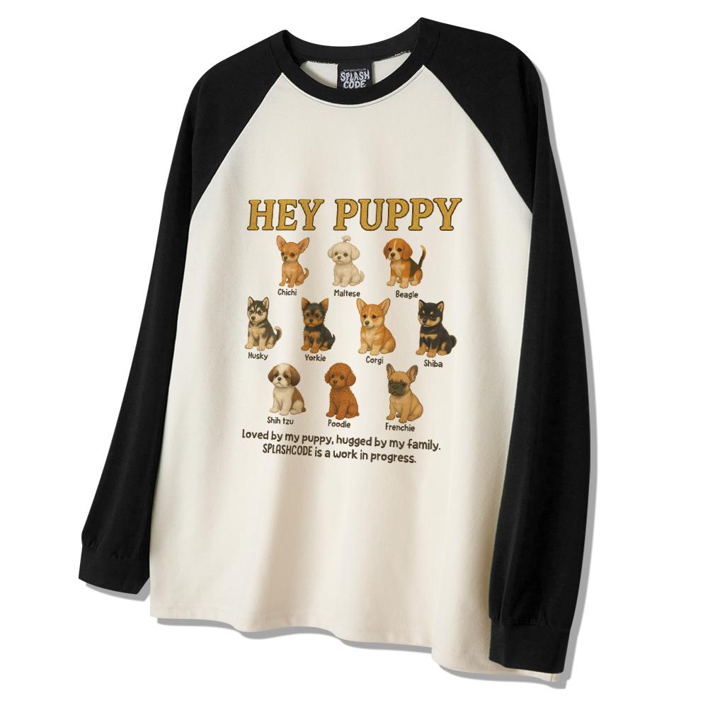 Seupeullaesikodeu Raglan Long Sleeve Cream - Hey Puppy