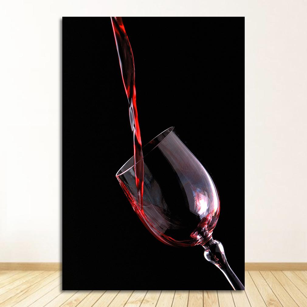 Poster Modern Canvas Art Bar Restaurant Kitchen Wall Decoration Dinning Living Room Decor Red Wine Glass Oil Painting Prints