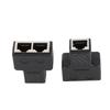 2PCS 3.5MM Male 3‑channel Network RJ45 8‑core Jack Splitter Adapter POE Network Distributor