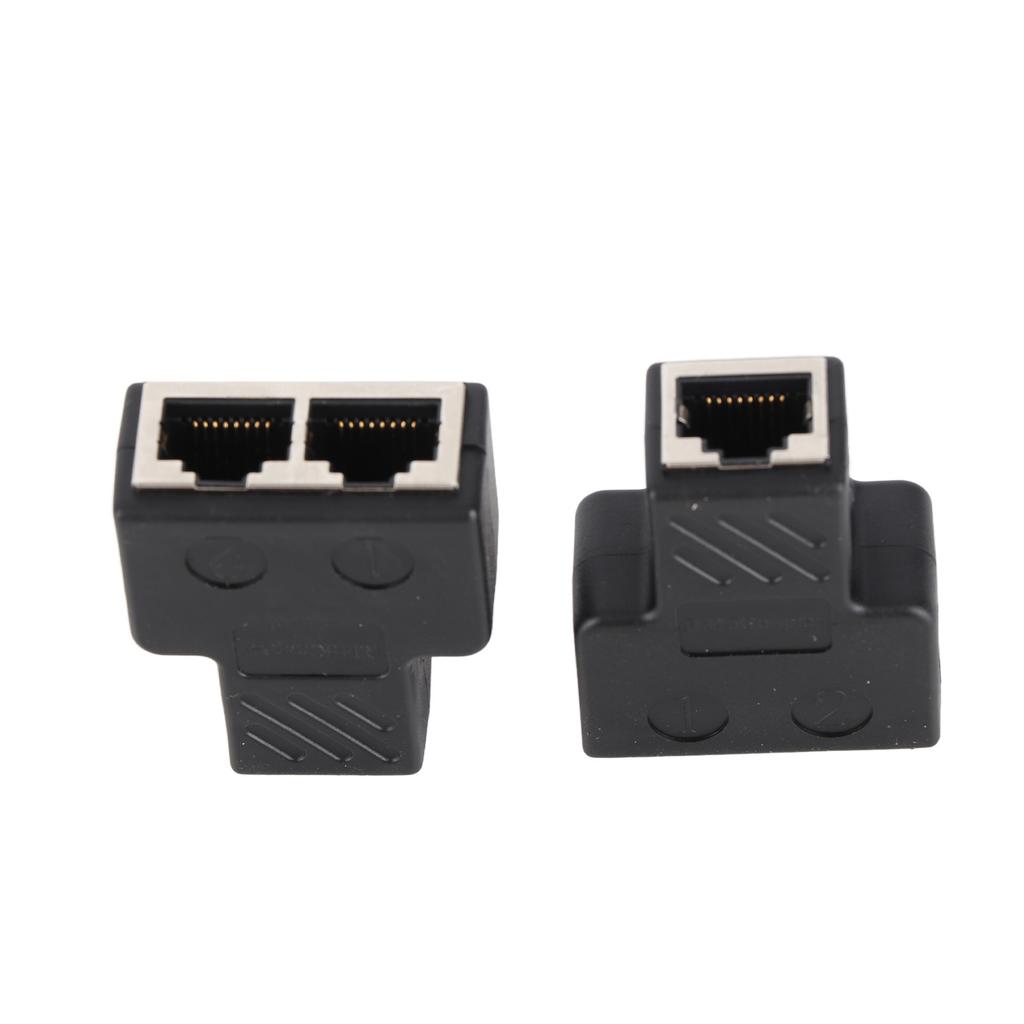 2PCS 3.5MM Male 3‑channel Network RJ45 8‑core Jack Splitter Adapter POE Network Distributor