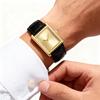 Fashion Luxury Watches for Man Simple Square Gold Dial Men's Watch Waterproof Tank Watches Clock Reloj Hombre New Year Gifts