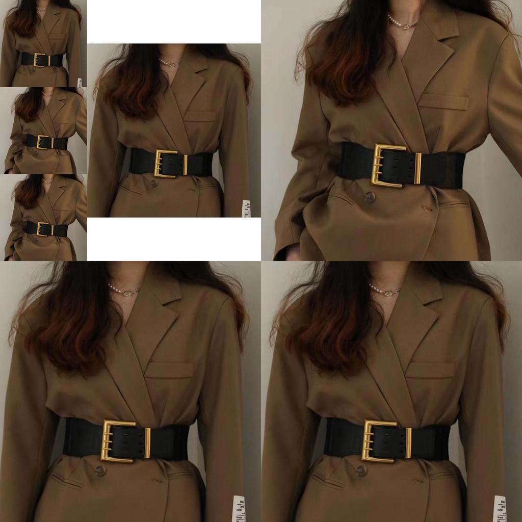 Stylish Black Wide Waist Belt For Women With Elegant Design Perfect For Dresses And Coats