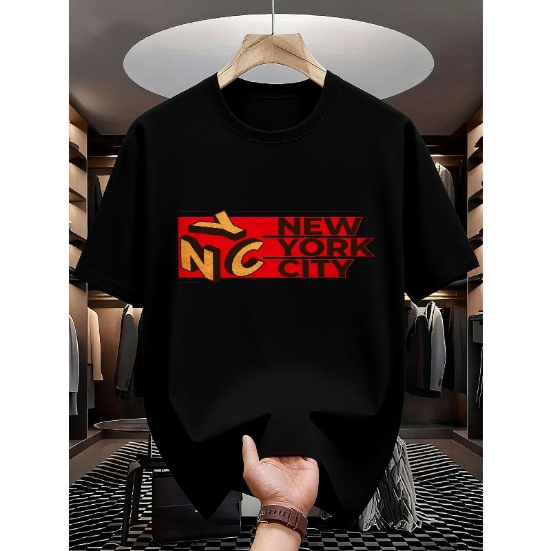 

Men s T-shirt,NYC Retro Skyline Tee | Quick-Dry Performance Fabric | Timeless All-Season Statement Top 4XL чорний